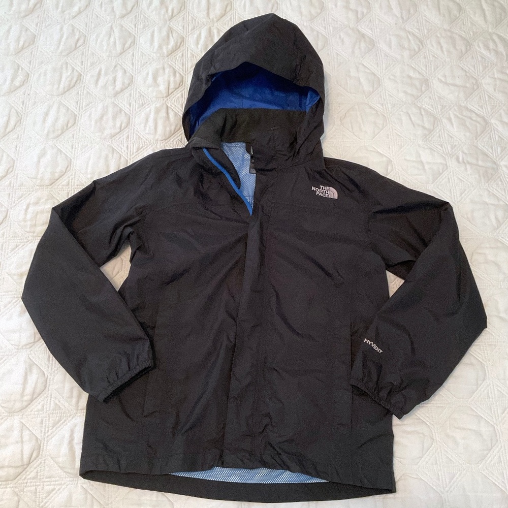 Boys North Face Rain Jacket with hood
